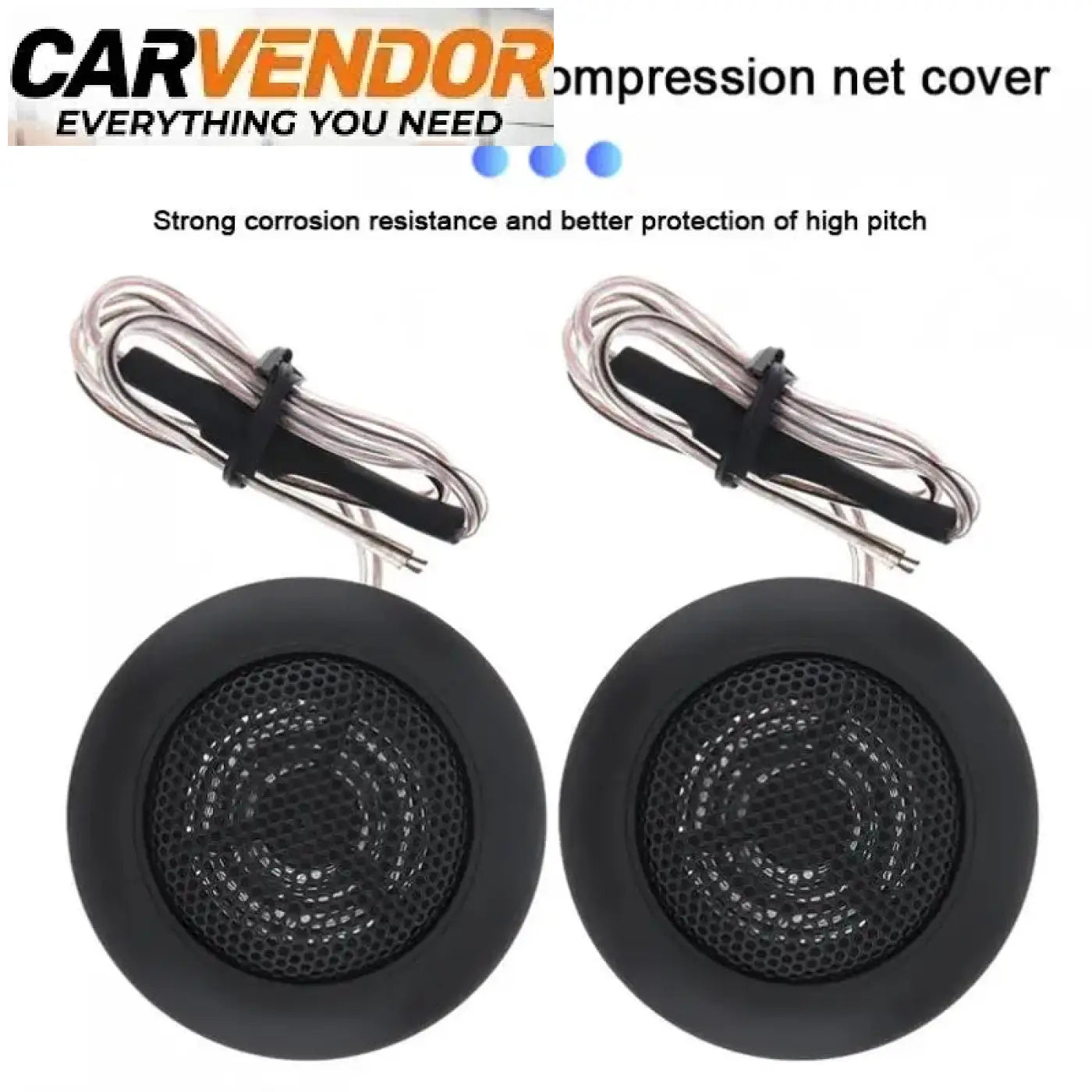 2Pcs 120W High Efficiency Universal Mini Dome Tweeter Speakers for Car Audio System