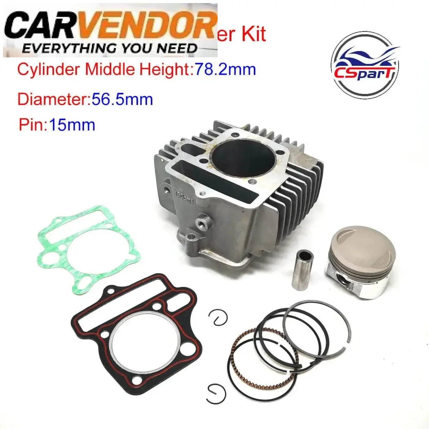52.4Mm 54Mm 55Mm 56.5Mm Cylinder Kit Lifan 125CC 138CC 140CC 150CC 1P52FMI 1P54FMI 1P55FMJ 1P56FMJ Engine Pit Dirt Bike Parts