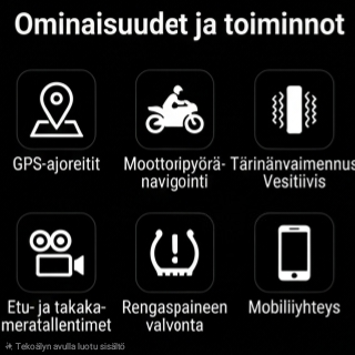 7’’ Vedenpitävä Älynäyttö Moottoripyörään (Langaton Apple CarPlay & Android Auto)