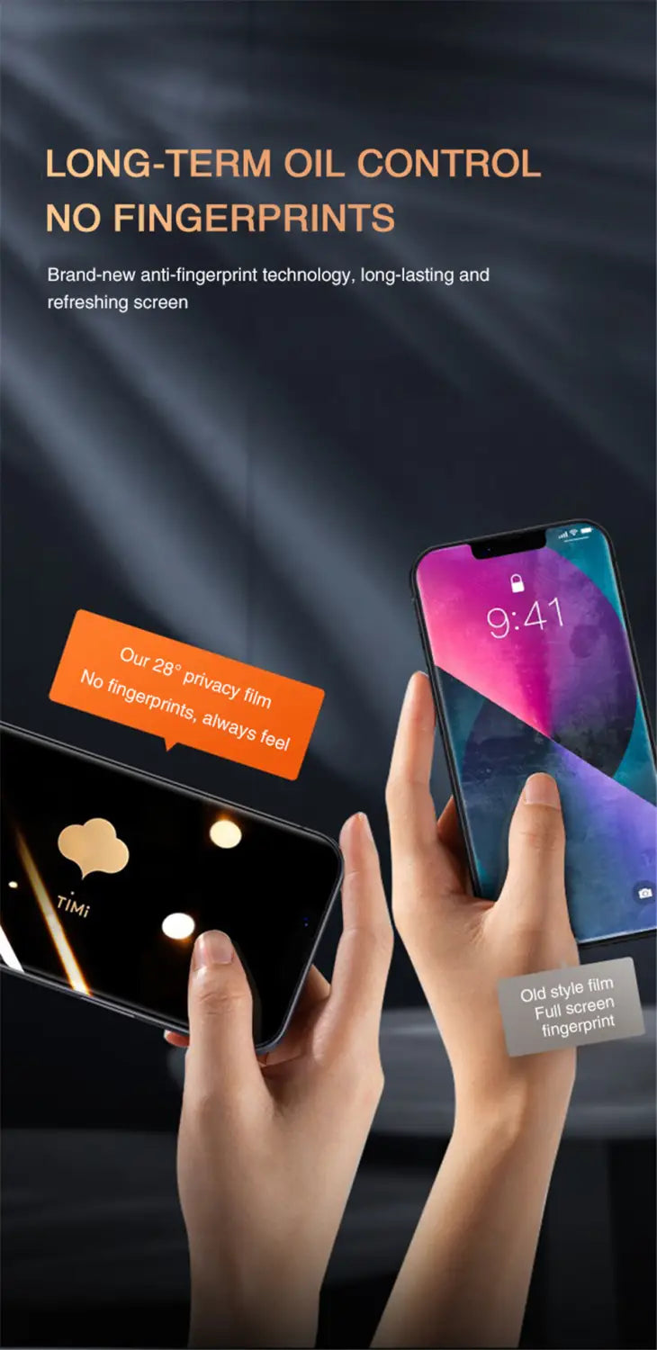 Vitre de protection anti-intimité (2 pièces par paquet) – pour les modèles d’Apple iPhone