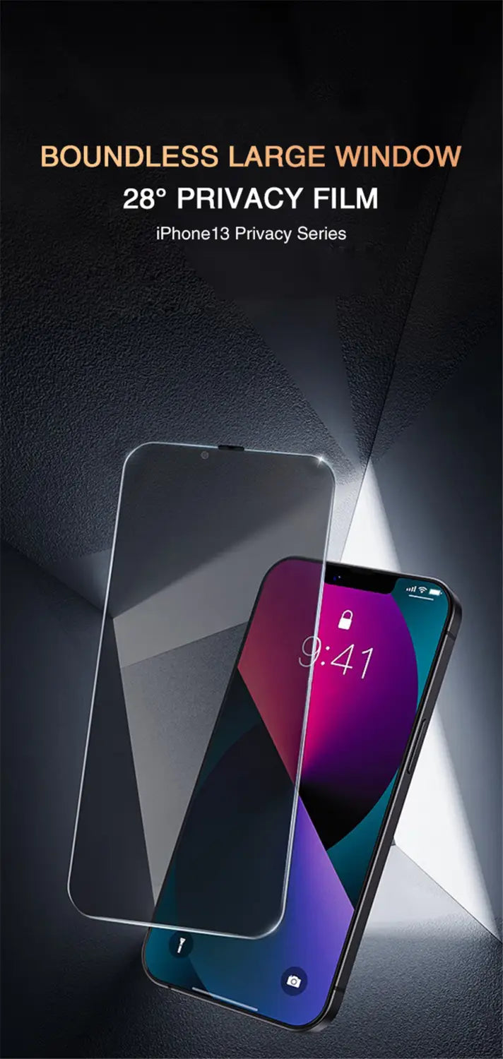 Vitre de protection anti-intimité (2 pièces par paquet) – pour les modèles d’Apple iPhone