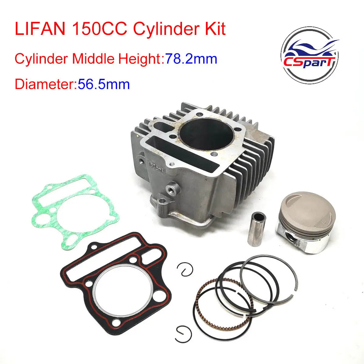 Kit de cilindro 52.4Mm 54Mm 55Mm 56.5Mm Lifan 125CC 138CC 140CC 150CC 1P52FMI 1P54FMI 1P55FMJ 1P56FMJ Motor de pit bike
