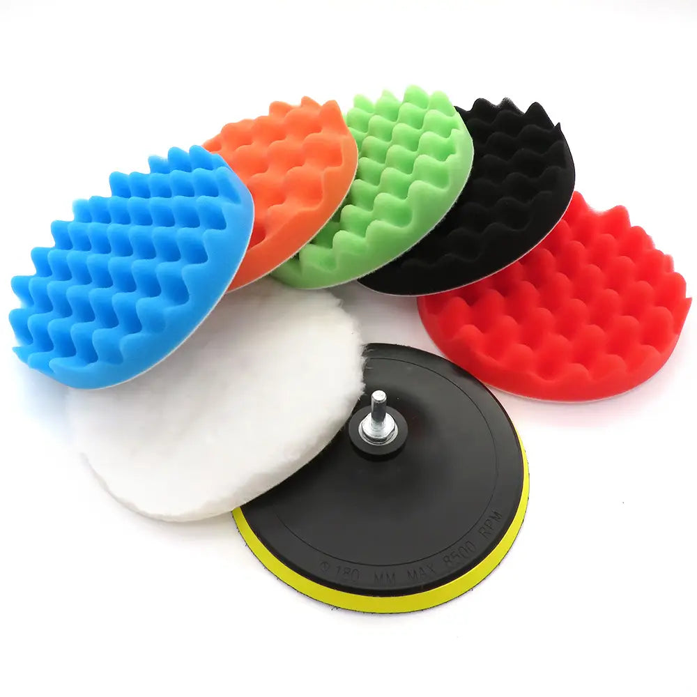 8-Piece Car Polishing Kit & Drill Adapter (3'' / 5'' / 7'')