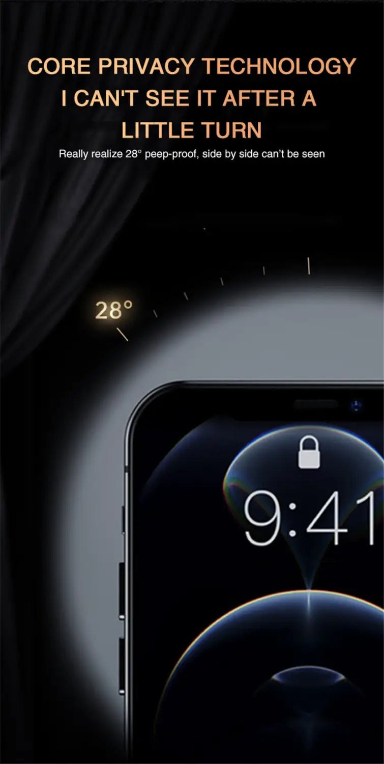 Vitre de protection anti-intimité (2 pièces par paquet) – pour les modèles d’Apple iPhone