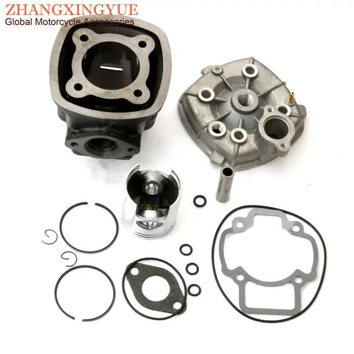 Kit cilindro maggiorato 70cc Big Bore con testata per Gilera DNA 50 Runner 50cc LC 2 tempi 47mm 12mm