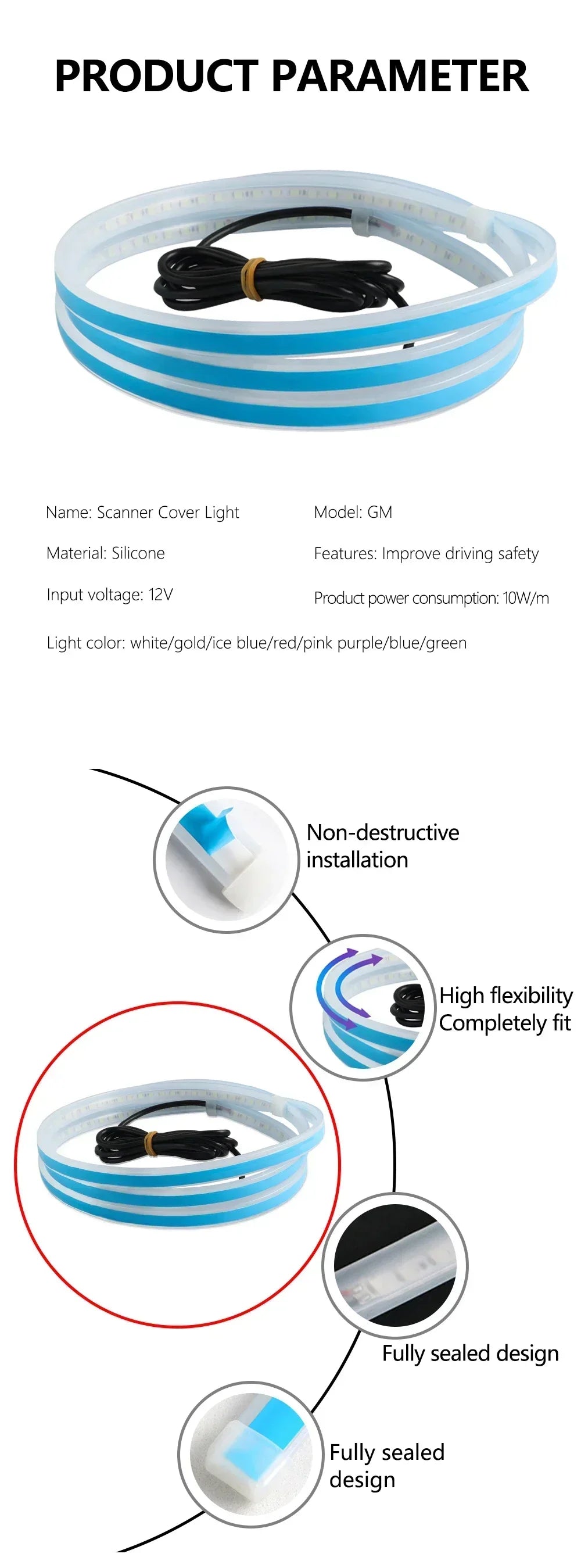 Dynaaminen LED-valonauha autoon – Start-animaatiolla