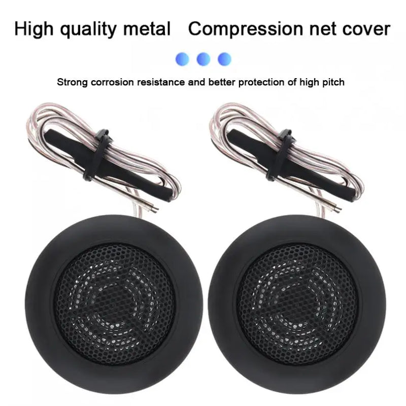 2Pcs 120W High Efficiency Universal Mini Dome Tweeter Speakers for Car Audio System