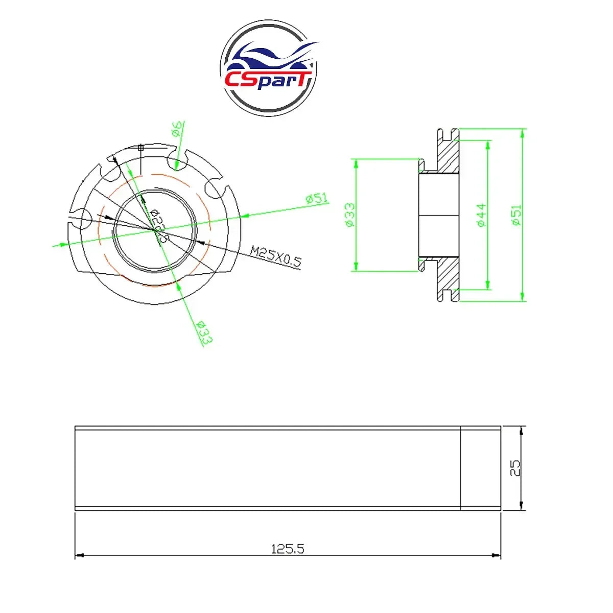 CNC-Alumiininen Kaasukahva (Universaali 22mm / 7/8")