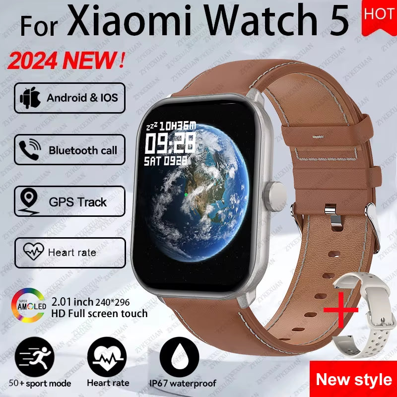 Watch 5 Älykello (Global) – 2.01" HD-näyttö, Bluetooth-puhelut & Sykemittaus