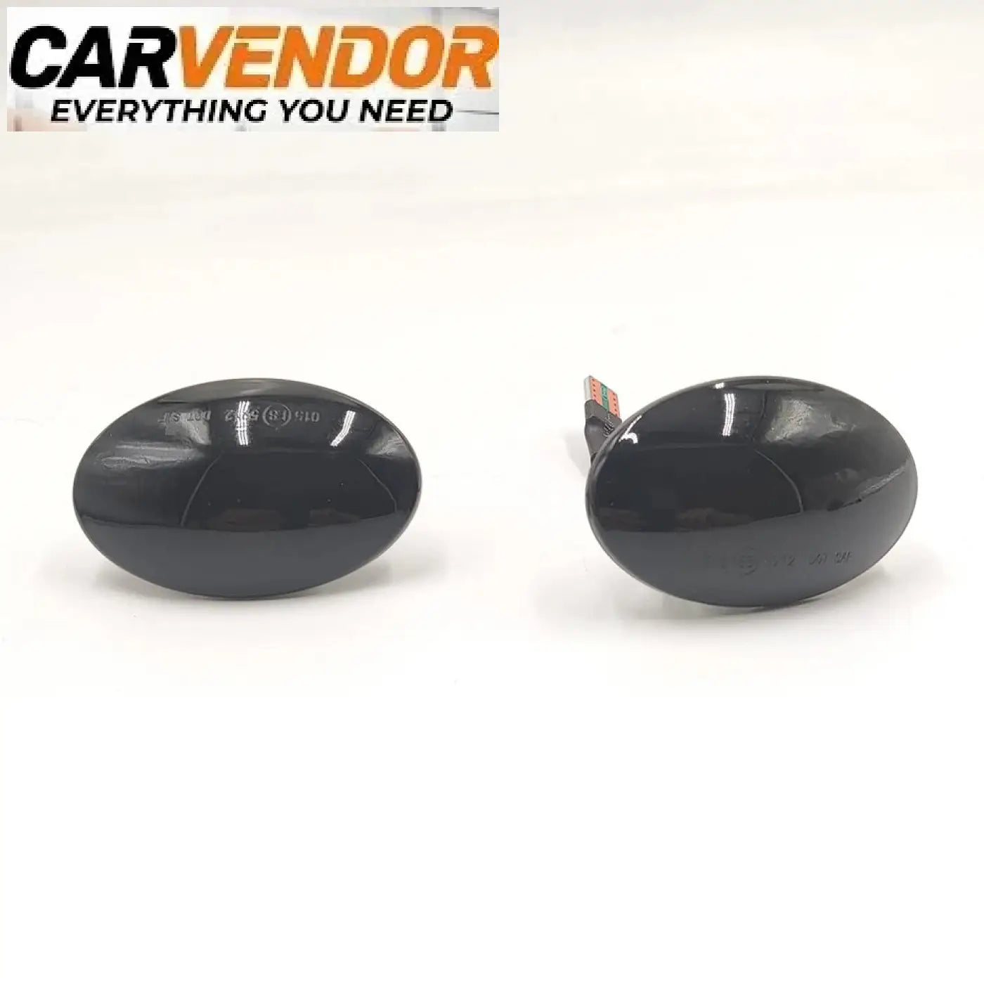 Mustat soikeat autonosien sivuvilkut led dynaamisella valolla fit for ford fiesta ja mondeo malleihin