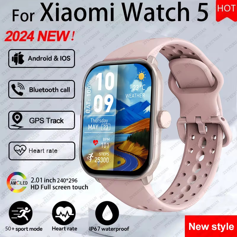 Watch 5 Älykello (Global) – 2.01" HD-näyttö, Bluetooth-puhelut & Sykemittaus