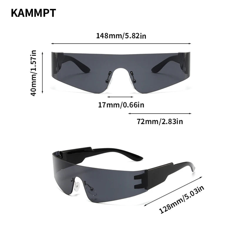 Kehyksettömät "Rimless" Aurinkolasit (UV400)