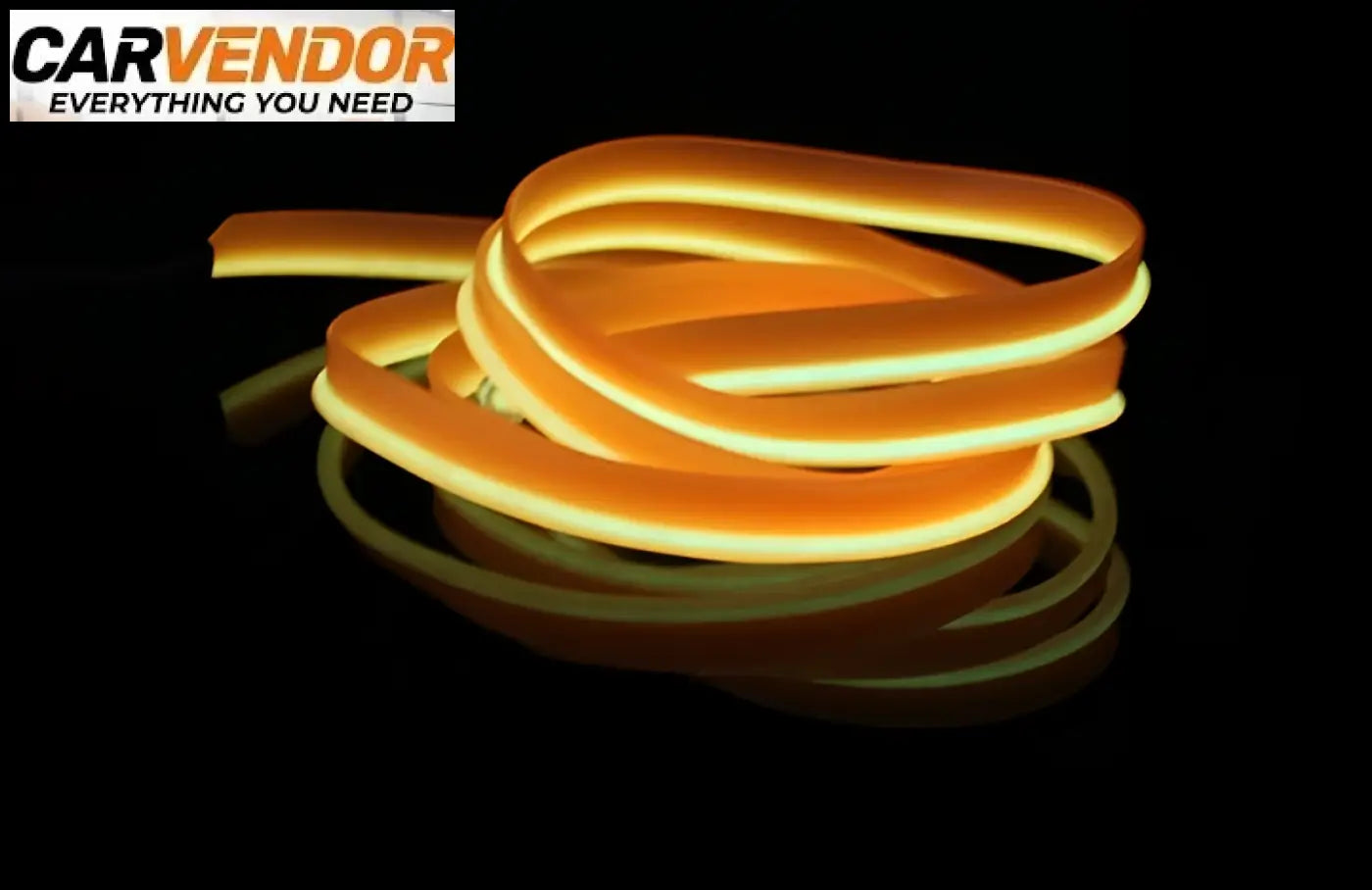 Coiled oranssi joustava neon el tunnelmavalolanka autoon 12v lämmin hehkuvalo