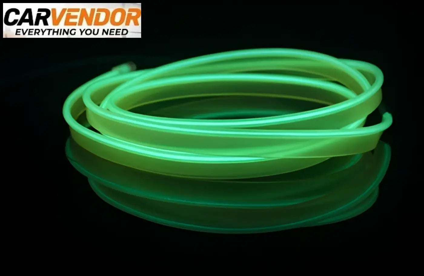 Joustava neon el tunnelmavalolanka autoon 12v neonvihreä hehkuva ledvalonauha peilipinnalla