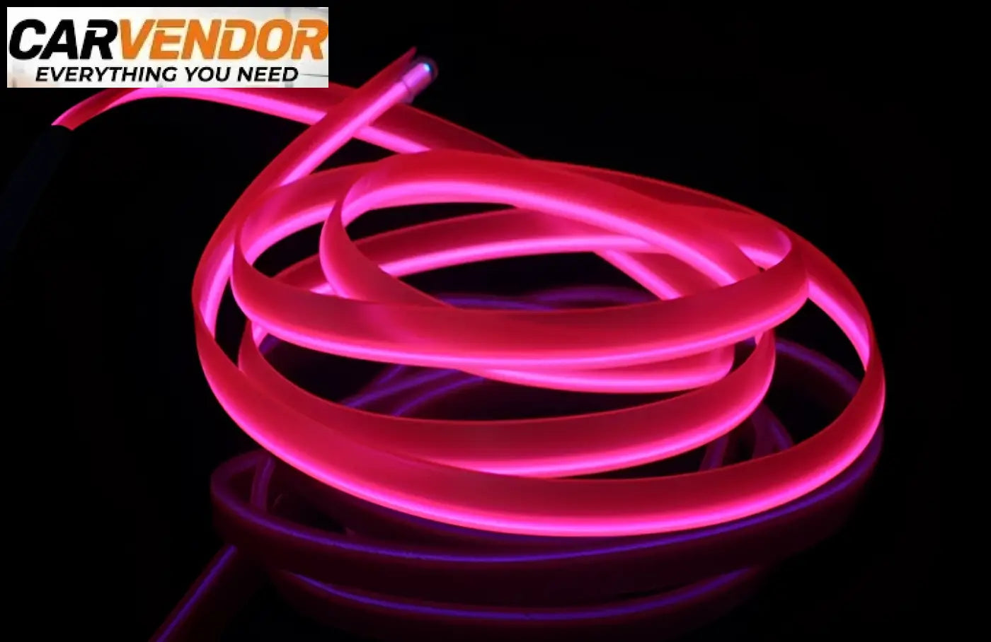 Joustava neon el-tunnelmavalolanka autoon 12v kirkkaan pinkkinä joustavassa muovikuoressa
