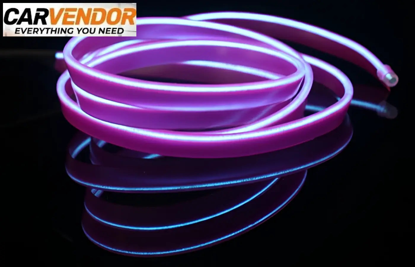 Joustava neon el tunnelmavalolanka autoon 12v coiled glowing pink led valonauhalla ja notkealla designilla