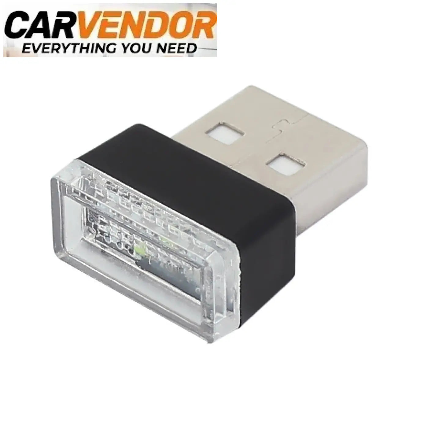 Kompakti usb-tunnelmavalo autoon musta ja kirkas usb-auton ovivalo läpinäkyvällä linssillä ja led-piirillä
