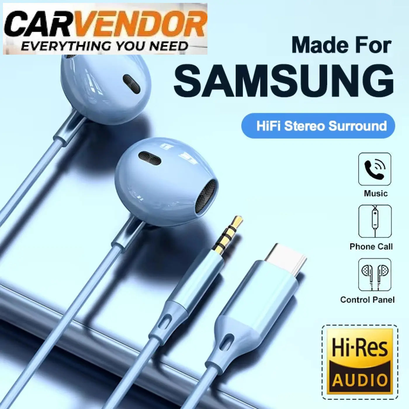 Laadukkaat HiFi-Nappikuulokkeet Mikrofonilla (USB-C tai 3.5mm)