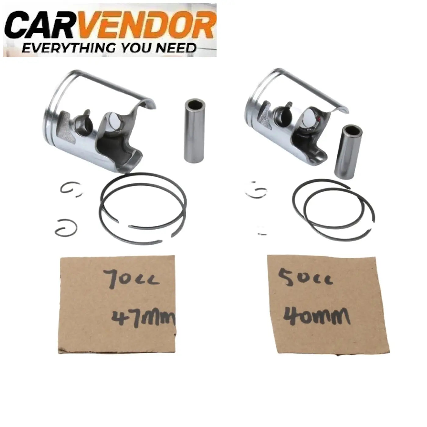 Silver metallic mäntäsarja gilera rcr smt 50cc 70cc moottoriin 47mm 40mm männät renkaat ja tapit