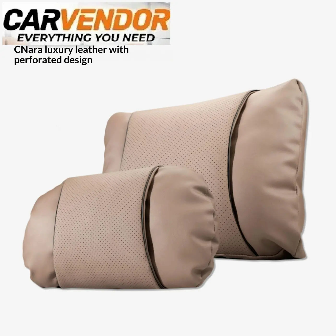 Chestnut brown cnara nahkainen premium nappa-nahkainen ergonomiapaketin luxury auton päännojan tyynyt perforoidulla designilla