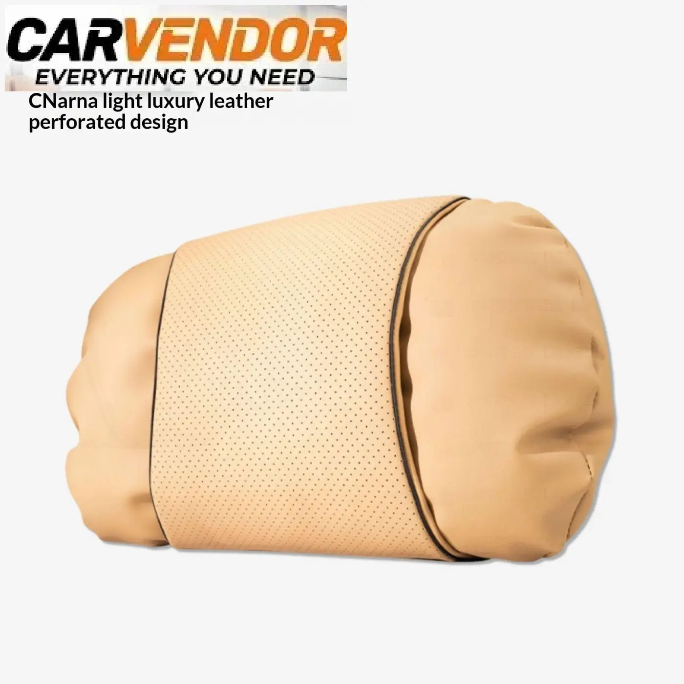 Light brown premium nappa-nahkainen ergonomiapaketti auton istuintyyny perforoidulla designilla
