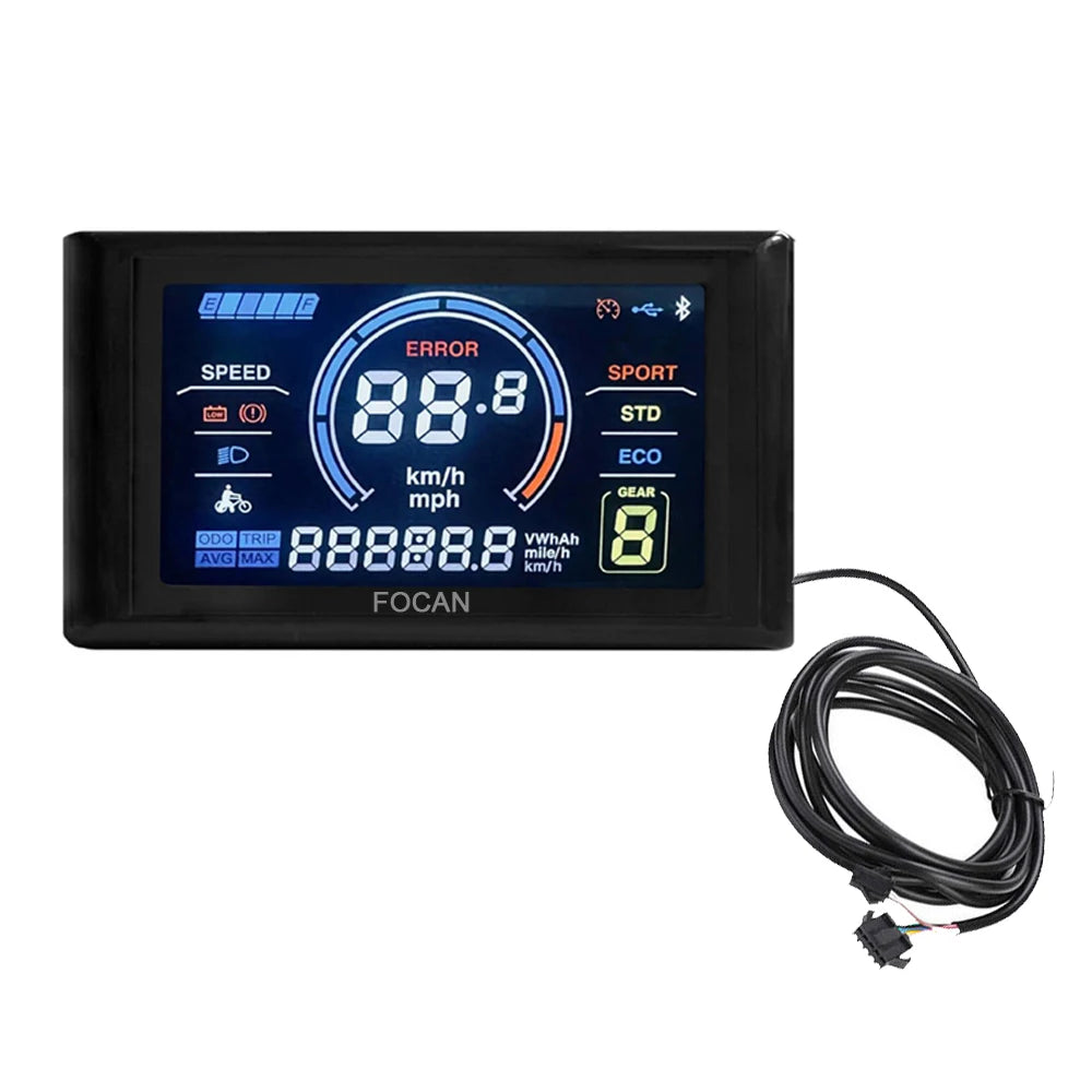 SW900 Värillinen LCD-näyttö ja Ohjausyksikkö Sähköpyörään (250W–350W)