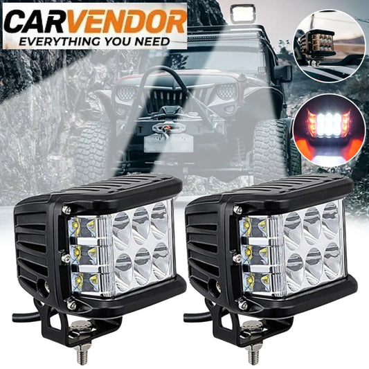 Tehokas musta 45w led-työvalo 180 astetta rugged suorakulmainen led-valopaneeli useilla pyöreillä polttimoilla 8000lm