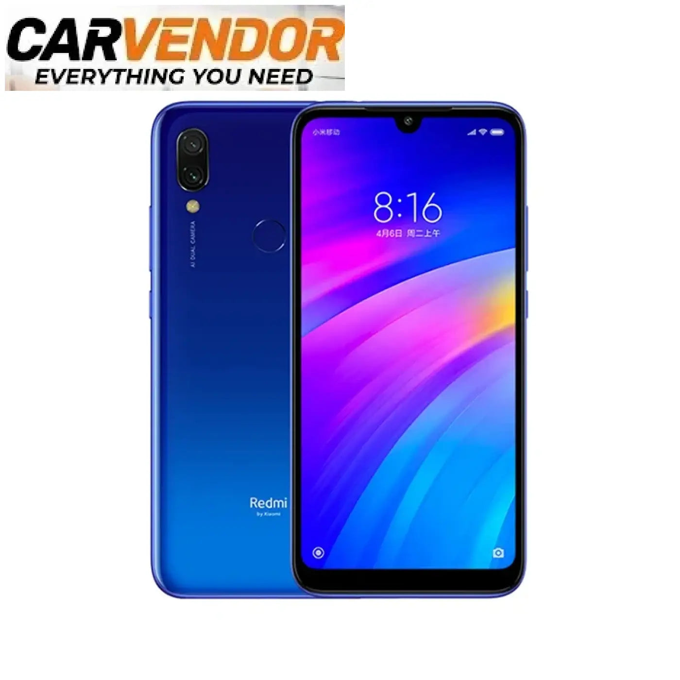 Uudenveroinen Xiaomi Redmi 7 4G (4GB / 64GB) – Tehdashuollettu - Sininen / Varasto / 4G 64G