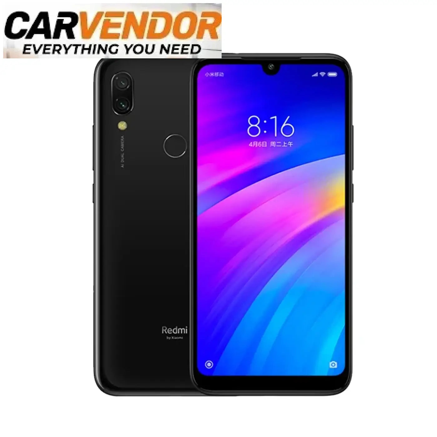 Uudenveroinen Xiaomi Redmi 7 4G (4GB / 64GB) – Tehdashuollettu - Musta / Varasto / 4G 64G