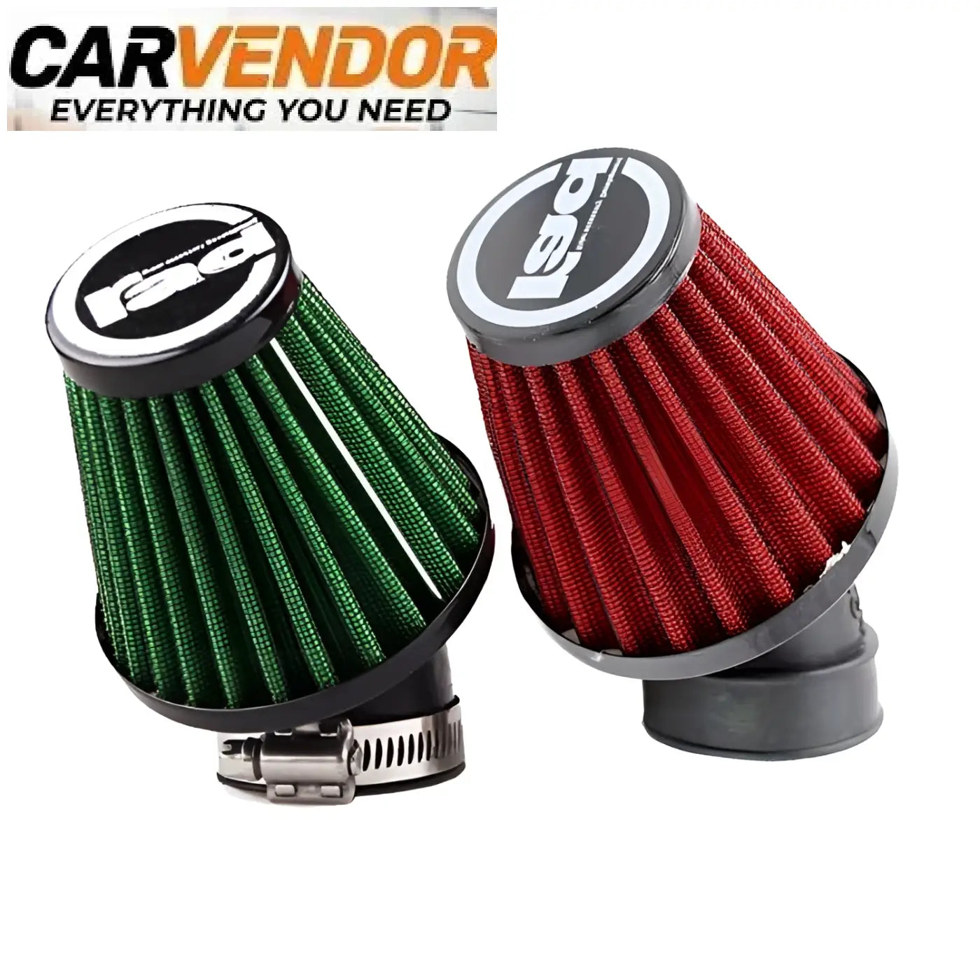Vapaavirtaussuodatin vihreillä ja punaisilla suorituskykyisillä suodattimilla mustilla iad-merkityillä muovikansilla