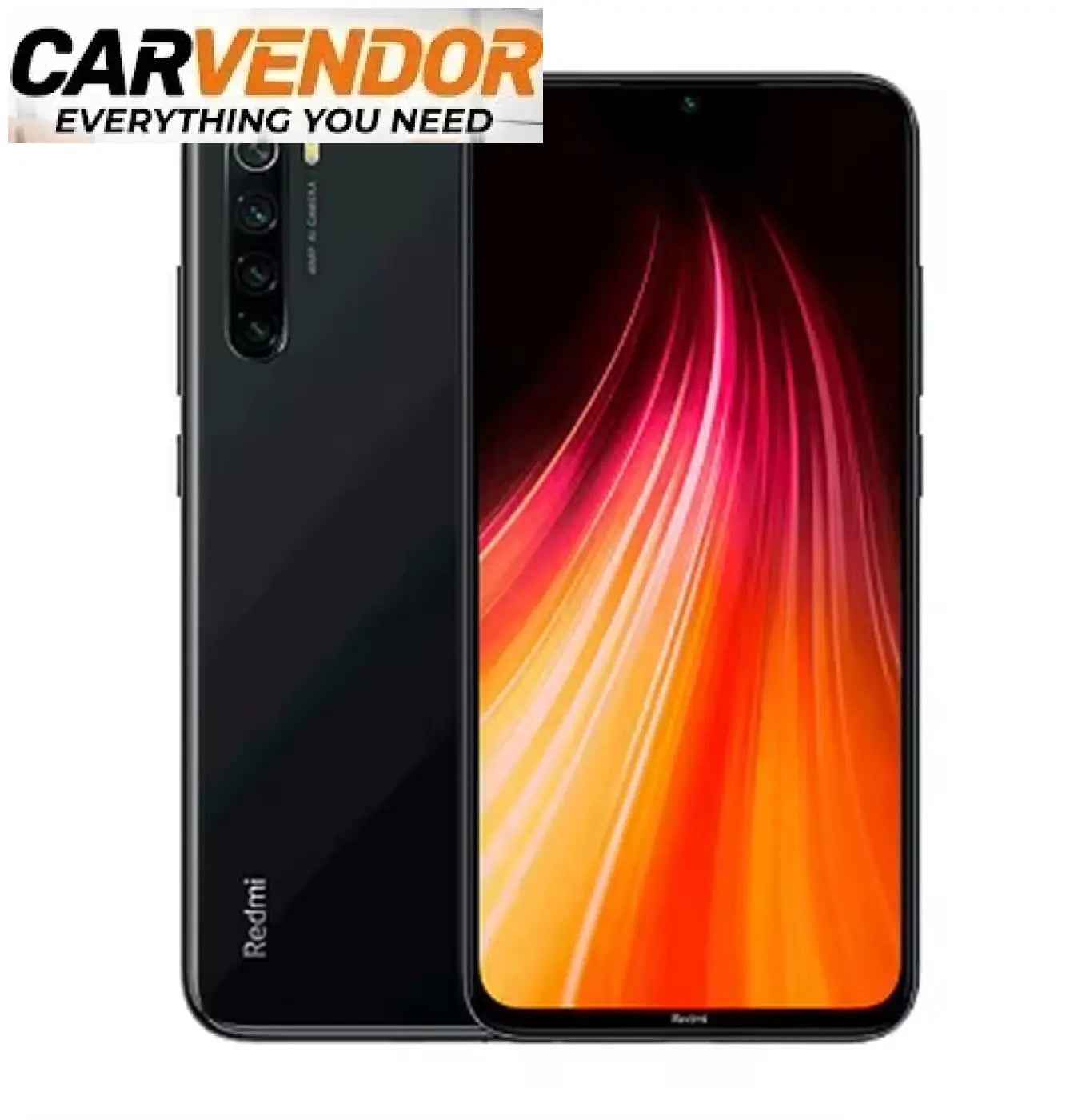 Musta xiaomi redmi note 8 2021 älypuhelin takapuoli kiiltävä viimeistely ja pystysuora kameramoduuli