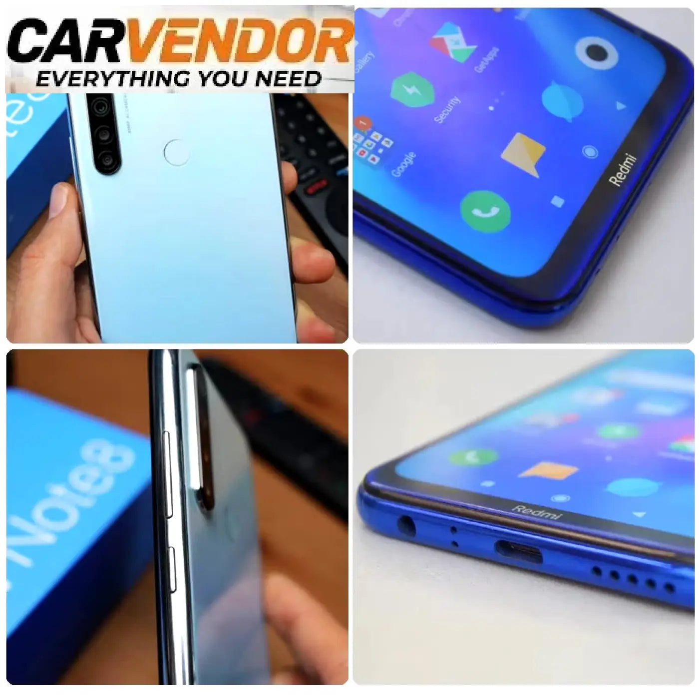 Sinisen xiaomi redmi note 8 puhelimen kiiltävä takakuori ja pystysuora kameramoduuli globaali versio suojakuoren kanssa
