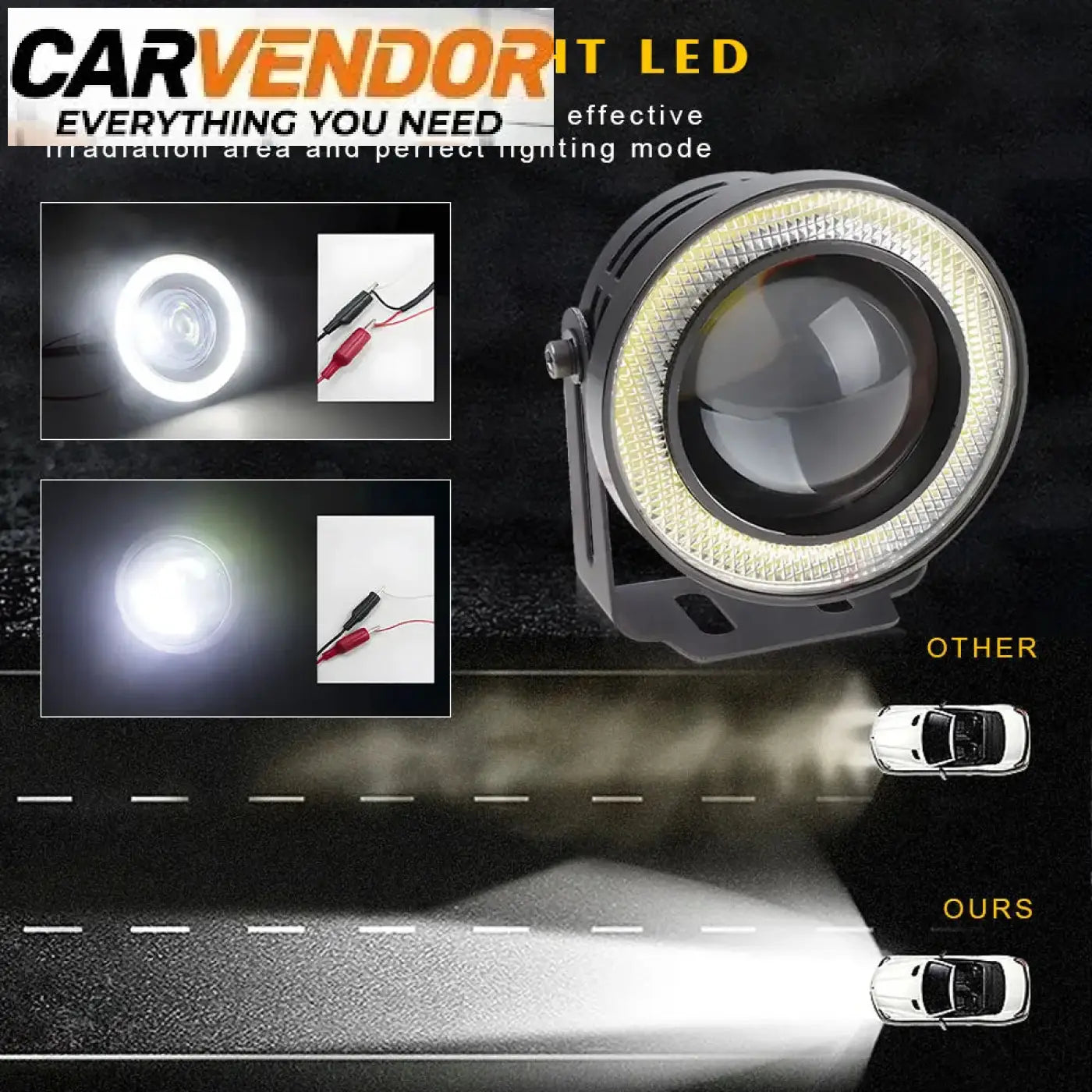 Yleismalliset LED-Sumuvalot Enkelinsilmillä (Angel Eyes / DRL) – 3.5" (89mm)