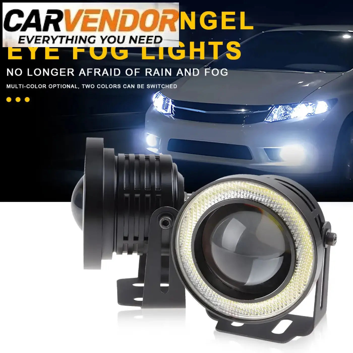 Yleismalliset LED-Sumuvalot Enkelinsilmillä (Angel Eyes / DRL) – 3.5" (89mm)